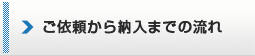 ご依頼から納入までの流れ